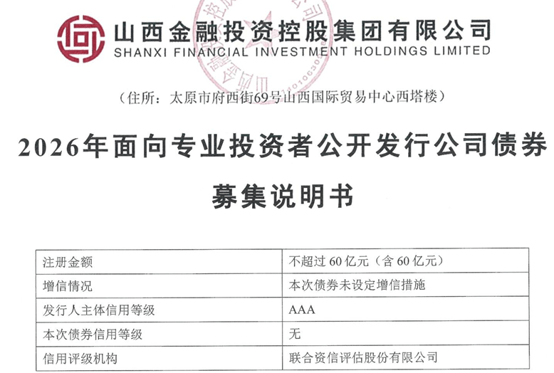 拟融资60亿元！山西千亿金融控股平台发债计划获交易所受理